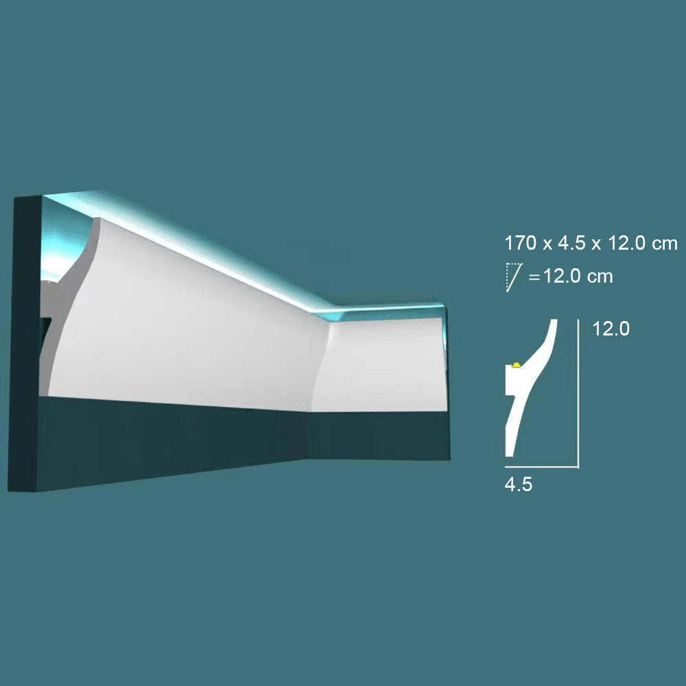 LED Deckenleiste - INO-13 - 170 x 4,5 x 12,0 cm - BaukastenStore