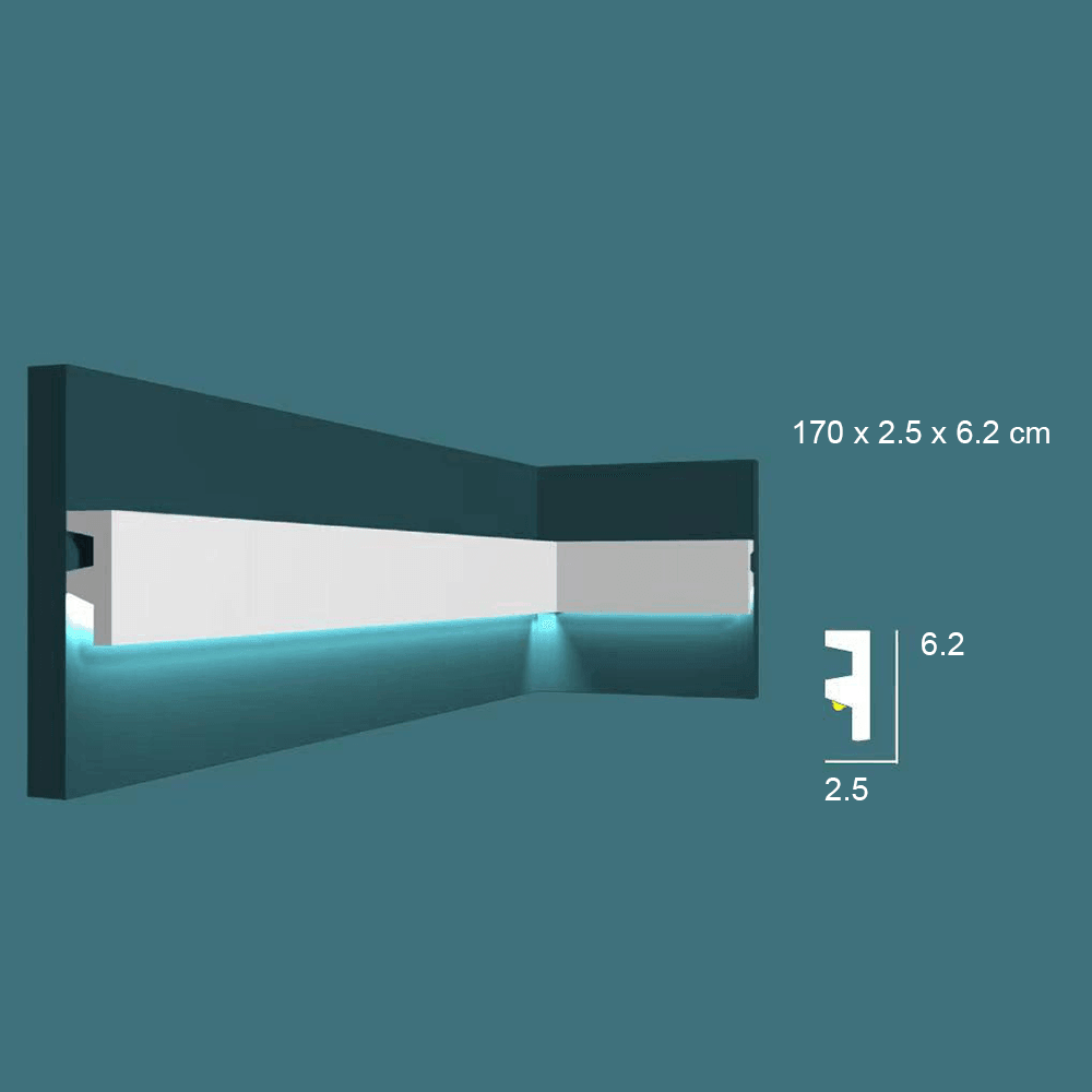 LED Sockelleiste - INO-1 - 170 x 2,5 x 6,2 cm - BaukastenStore