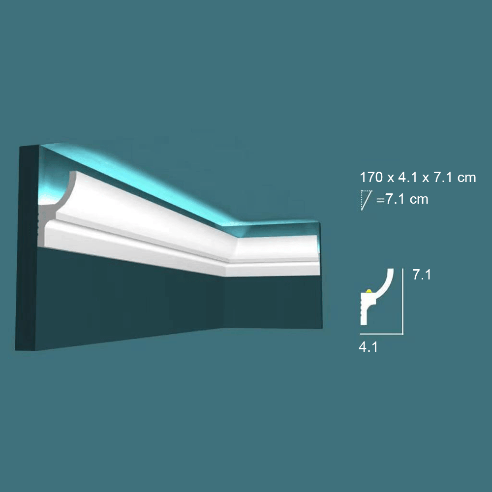 LED Stuckleiste, Sockelleiste, Deckenleiste - Indirekte Beleuchtung, m –  BaukastenStore