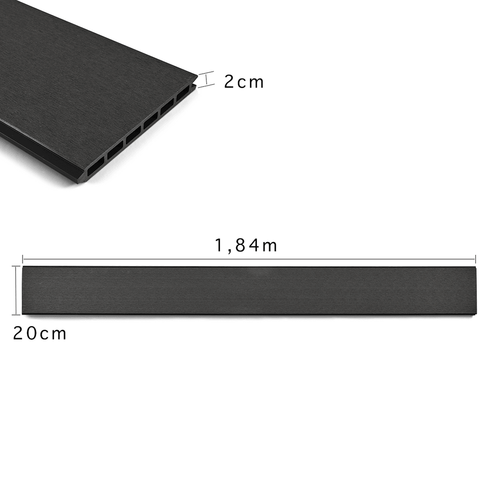 WPC Sichtschutzzaun KAPLAN - Ersatzpaneel Muster - BaukastenStore