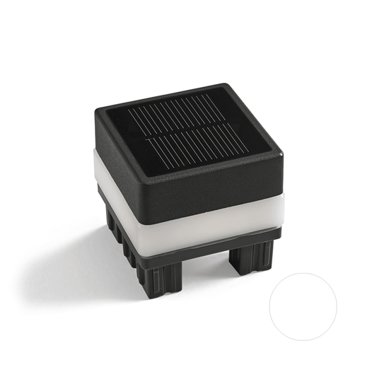 WPC Sichtschutzzaun KAPLAN - LED Kappen Neutralweiß - BaukastenStore